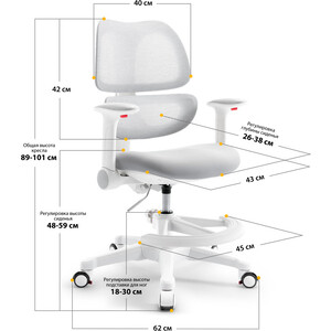 Детское кресло Mealux Dream Air обивка серая (Y-607 G)