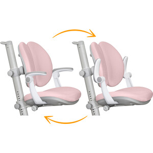 Детское кресло Mealux Ortoback Duo Plus Pink обивка розовая (Y-510 KP Plus)