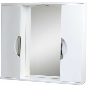Зеркало-шкаф Emmy Милли 80х70 с подсветкой, белый (mel80bel) зеркало шкаф emmy милли 60х70 универсальный белый mel60unbel