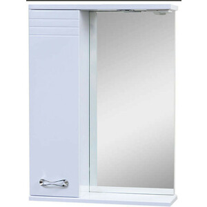 Зеркало-шкаф Emmy Рио 50х70 левый, с подсветкой, белый (rio50mir1-l) зеркало шкаф emmy рио 50х70 левый с подсветкой белый rio50mir1 l