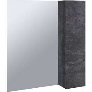 Зеркало-шкаф Emmy Стоун 60х70 правый, серый бетон (stn60mir-r) крючки декоративные дерево с карманом и полочкой серый состаренный 10 5х28х18 см