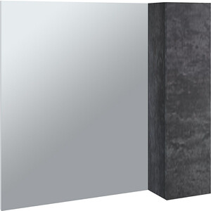 Зеркало-шкаф Emmy Стоун 80х70 правый, серый бетон (stn80mir-r) зеркало шкаф emmy стоун 60х70 левый серый бетон stn60mir l