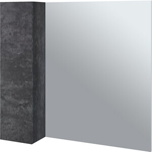 фото Зеркало-шкаф emmy стоун 80х70 левый, серый бетон (stn80mir-l)