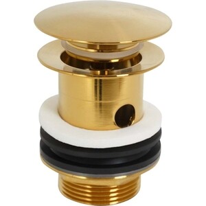 Донный клапан Cezares Click-clack с переливом, брашированное золото (ECO-SAT-BORO) донный клапан migliore
