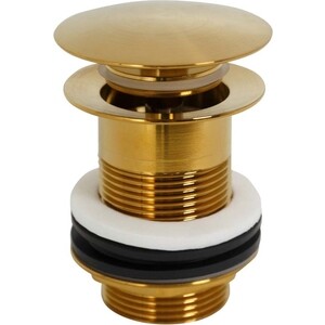 Донный клапан Cezares Click-clack без перелива, брашированное золото (ECO-SC-BORO) донный клапан lemark click clack 5 4 универсальный золото lm8500g