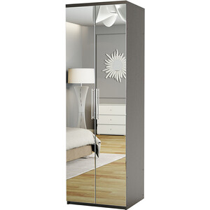 Шкаф для одежды Шарм-Дизайн Комфорт МШ-21 100х45 с зеркалами, венге шкаф для одежды лючия 33 03 2 двери 1078 × 580 × 2300 мм кейптаун венге