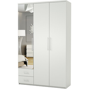 Шкаф трехдверный Шарм-Дизайн Комфорт МКЯ-32/1 105х60 с зеркалами, белый одеяло овечка комфорт белый 200 х 220 см