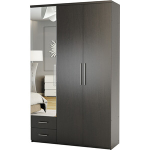 Шкаф трехдверный Шарм-Дизайн Комфорт МКЯ-32/1 150х60 с зеркалами, венге обувница комфорт к 3 венге беленый дуб