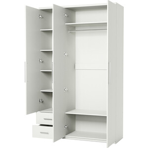 Шкаф трехдверный Шарм-Дизайн Комфорт МКЯ-32/1 135х60 с зеркалом, белый