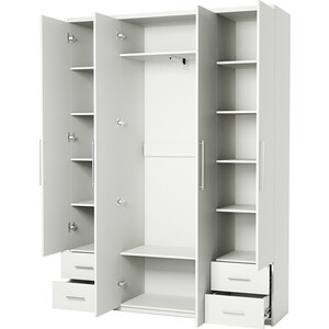 Шкаф четырехдверный Шарм-Дизайн Комфорт МКЯ2-43 120х45 с зеркалом, белый