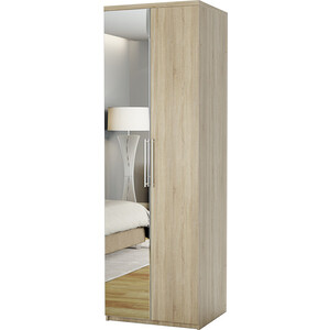 Шкаф для одежды Шарм-Дизайн Комфорт МШ-21 100х45 с зеркалом, дуб сонома тумба стационарная комфорт п бюджет 402658 091 дуб сонома