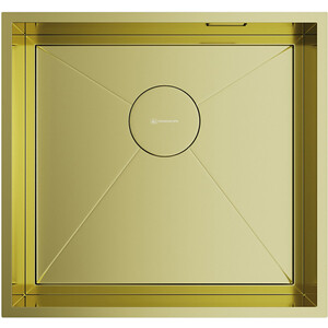Кухонная мойка Omoikiri Kasen 48-26 INT LG светлое золото (4997057) декоративная накладка belbagno на отверстие перелива изогнутое золото