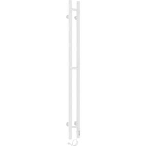 Полотенцесушитель электрический Laris Прайм Дуэт ЧК 80х1200 белый матовый, правый (73207631) электрический полотенцесушитель laris прайм чк п6 400х600 левый белый