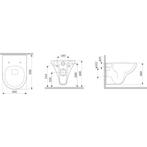 Унитаз подвесной безободковый Am.Pm Gem с сиденьем микролифт (C901700SCmb)