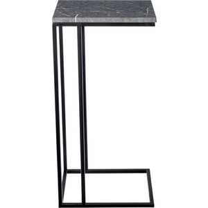 Придиванный столик Bradex Loft 35x35 серый мрамор с черными ножками (RF 0355)