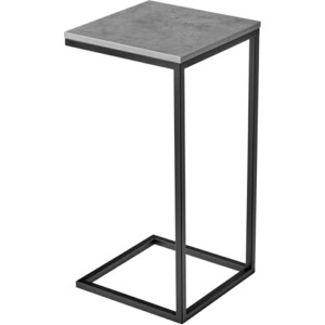Придиванный столик Bradex Loft 35х35 бетон чикаго с черными ножками (RF 0230) банкетка римини 2033 м1 630 × 385 × 424 мм дуб вотан бетон чикаго