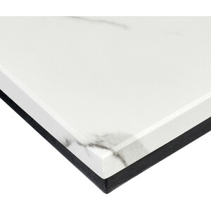 фото Придиванный столик bradex loft 50x30 белый мрамор с черными ножками (rf 0358)