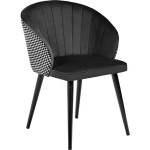 Стул Bradex Paola чёрный с жаккардом (RF 0262) кресло складное мягкое premium designer high back seat серый чёрный 75157gcb