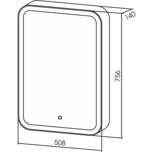 фото Зеркало-шкаф mixline фиджи 50х80 правый, подсветка, сенсор, белый (550381)
