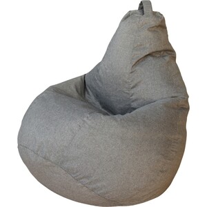 Кресло-мешок DreamBag Груша Серая Рогожка XL 125х85 пуф dreambag киото серый