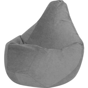 Кресло-мешок DreamBag Серый Велюр 3XL 150х110 пуф dreambag сота серый