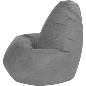 Кресло-мешок DreamBag Серый Велюр L 100х70 - фото 2