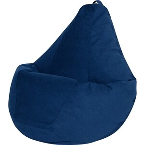 Кресло-мешок DreamBag Синий Велюр L 100х70 кресло груша экокожа синий 80x120 см
