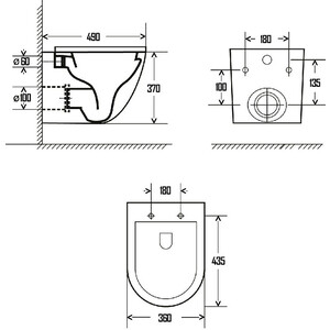Унитаз подвесной безободковый AQUAme Rimless c сиденьем микролифт (AQM2002)