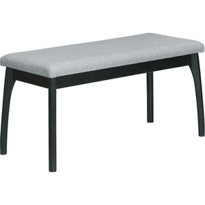 Скамья для прихожей Мебелик мягкая, серый, каркас венге (П0005672) скамья для прихожей мебелик с подлокотниками массив каркас венге п0005677