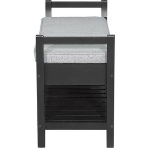 Скамья для прихожей Мебелик Н с ящиком, серый, каркас венге (П0005700)