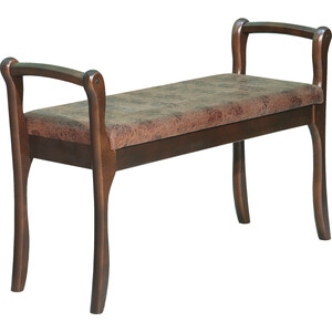 Скамья для прихожей Мебелик с подлокотниками мягкая, шоколад, каркас орех (П0005679) кресло для отдыха мебелик денди шпон ткань ультра шоколад каркас дуб шампань шпон