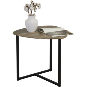 стол журнальный мебелик берже 3с тёмно коричневый 882 Стол журнальный Мебелик BeautyStyle 11 дуб крымский состаренный, черный (П0005947)
