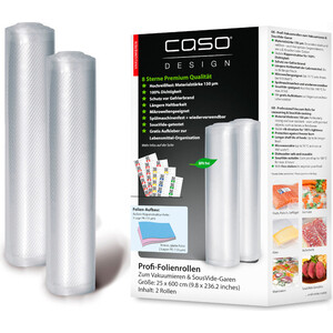 Рулоны для вакуумного упаковщика Caso VC 25*600/150/2 рулоны для вакуумного упаковщика caso 3 sterne 20 600 105мкм 2шт