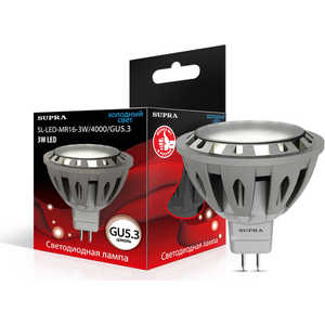 

Энергосберегающая лампа Supra SL-LED-MR16-3W/4000/GU5.3, SL-LED-MR16-3W/4000/GU5.3