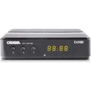 Тюнер DVB-T2 Cadena CDT-2291SB черный тюнер dvb t2 сигнал эфир hd 505