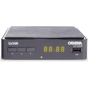 Тюнер DVB-T2 Cadena CDT-2293M черный приемник цифровой эфирный cadena cdt 2351sb