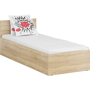 Кровать СВК Стандарт 80х200 дуб сонома (1024235) односпальная кровать лера дуб сонома светлый 80х200 см