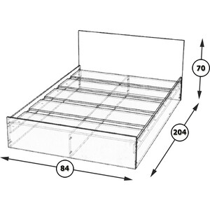 Кровать СВК Стандарт 80х200 дуб сонома (1024235)