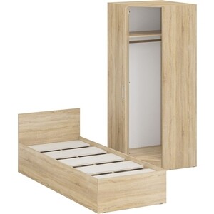 Комплект мебели СВК Стандарт кровать 80х200, шкаф угловой 81,2х81,2х200, дуб сонома (1024331)