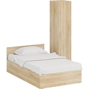 Комплект мебели СВК Стандарт кровать 120х200, пенал 45х52х200, дуб сонома (1024335) кровать с ящиками свк стандарт 120х200 белый 1024228