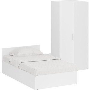 Комплект мебели СВК Стандарт кровать 120х200, шкаф угловой 81,2х81,2х200, белый (1024257) кровать с ящиками свк стандарт 120х200 дуб сонома 1024242