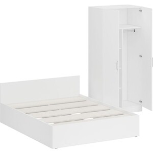 Комплект мебели СВК Стандарт кровать 160х200, шкаф 2-х створчатый 90х52х200, белый (1024262)