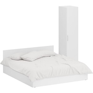 Комплект мебели СВК Стандарт кровать 180х200, пенал 45х52х200, белый (1024264) кровать гзми орион белый 160x200