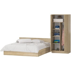 Комплект мебели СВК Стандарт кровать 180х200, шкаф 2-х створчатый 90х52х200, дуб сонома (1024345)