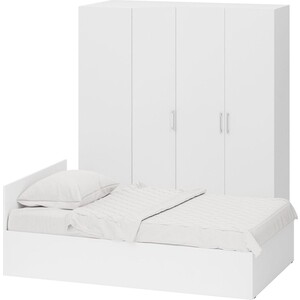 Спальня СВК Стандарт 2-1200 белая (1024297) кровать ника 1 4 м с ортопедом кр 023 спальня сальма