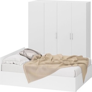 Спальня СВК Стандарт 2-1600 белая (1024301) кровать детская с мягкой спинкой софа 11 800 × 1600 мм белый космопузики