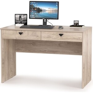 Компьютерный стол Моби Бостон №22 дуб эндгрейн элегантный/милк рикамо софт, универсальная сборка (1023159)