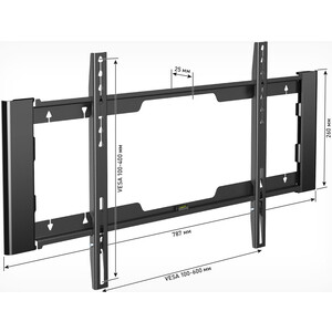 фото Кронштейн для телевизора holder lcd-f6910-b черный 32''-70'' макс.45кг настенный фиксированный