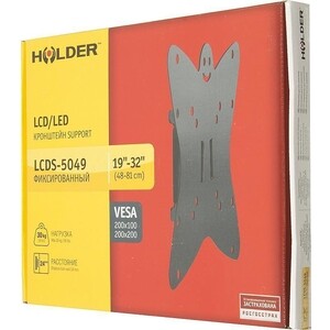 фото Кронштейн для телевизора holder lcds-5049 металлик 19''-32'' макс.30кг настенный фиксированный