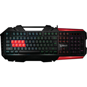 Игровая клавиатура A4Tech Bloody B3590R механическая черный/красный USB for gamer LED (B3590R (BLACK+RED)) игровая клавиатура sven kb g8800 черная usb мембранная 109 клавиш rgb подсветка